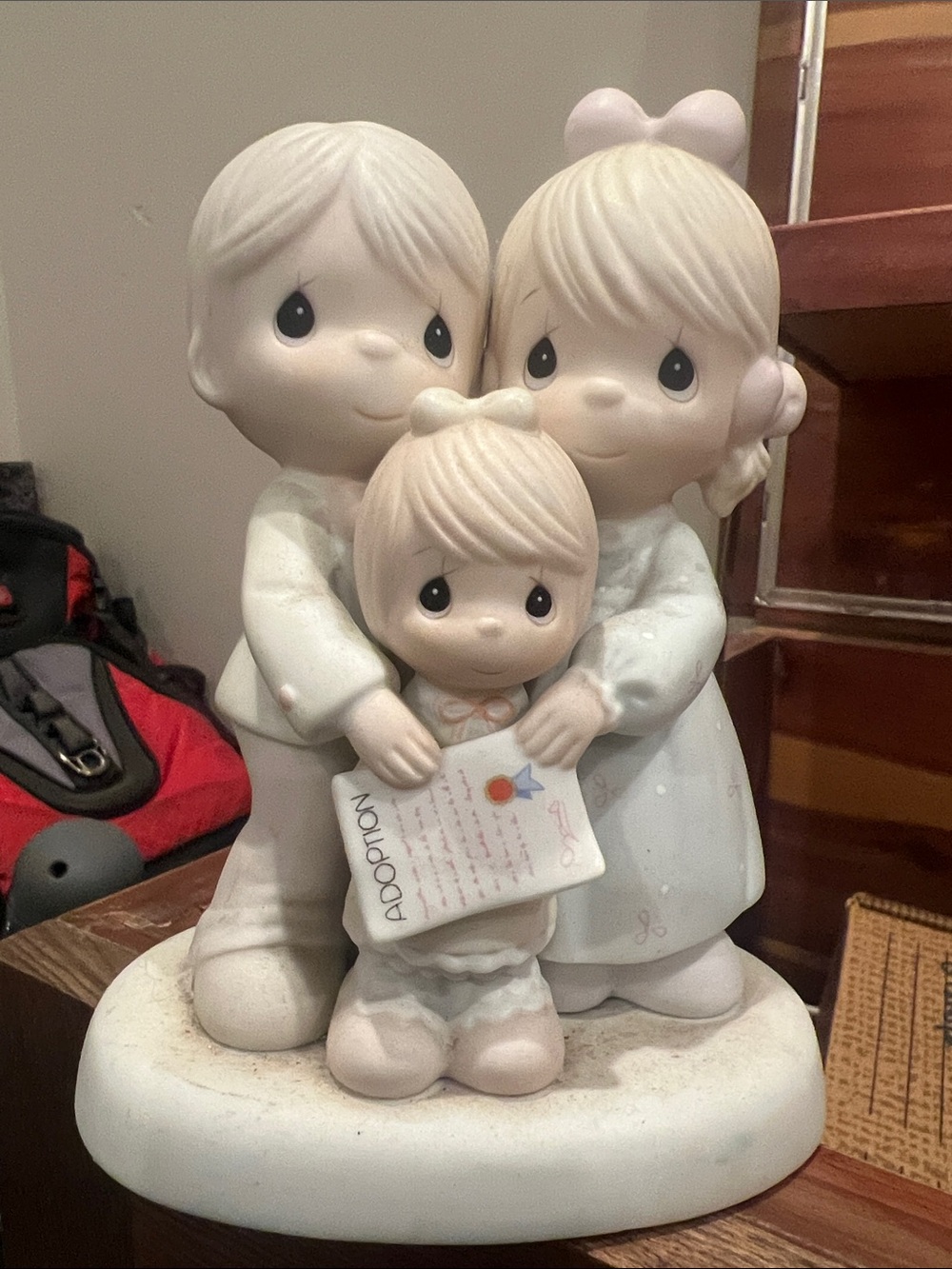 Precious Moments " God Bless The Day We Found You Girl Adoption " Figurine 1994